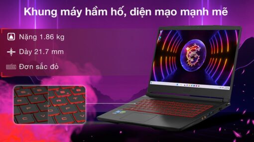 Laptop MSI Gaming GF63 Thin 12UCX i5 12450H/16GB/512GB/4GB RTX2050/144Hz/Win11 (873VN) - Hình ảnh 12