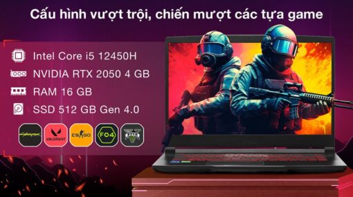 Laptop MSI Gaming GF63 Thin 12UCX i5 12450H/16GB/512GB/4GB RTX2050/144Hz/Win11 (873VN) - Hình ảnh 10