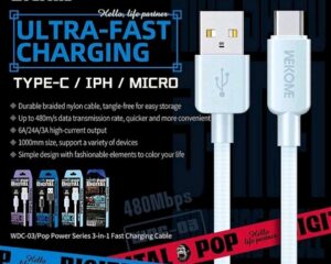 Cáp sạc nhanh WEKOME WDC-03 (USB-A to Type-C)